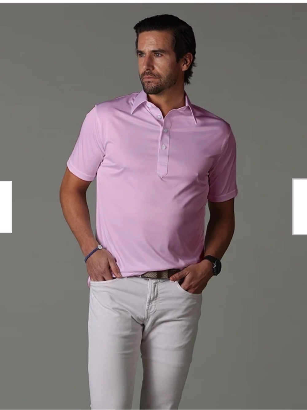 NWT Collars & Co Original Dress Collar Polo Pink Men’s Large